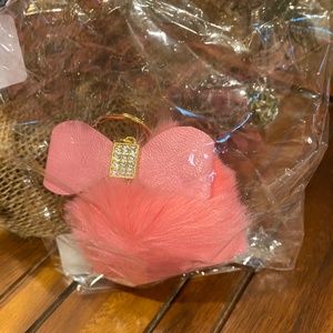 Cat with bow purse charm/keychain